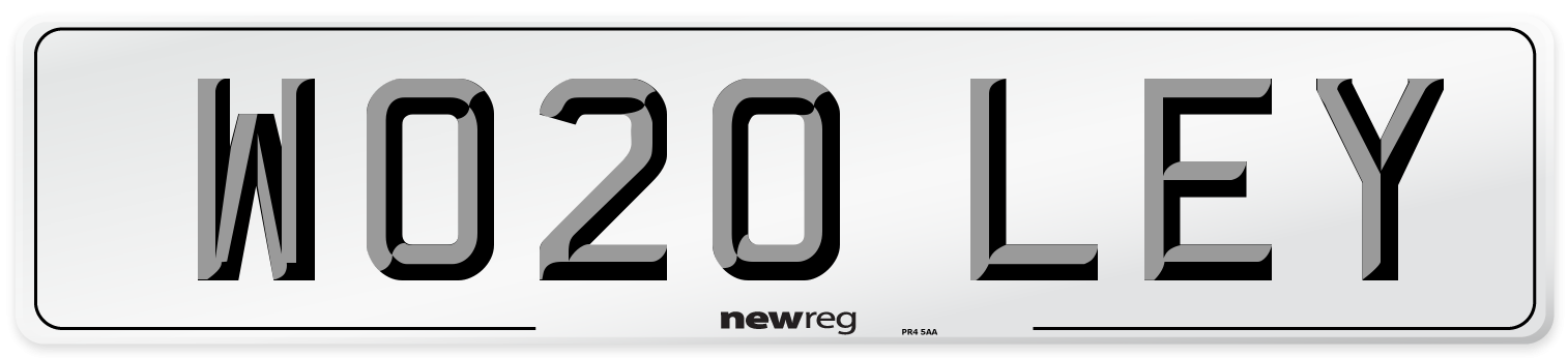 WO20 LEY Number Plate from New Reg